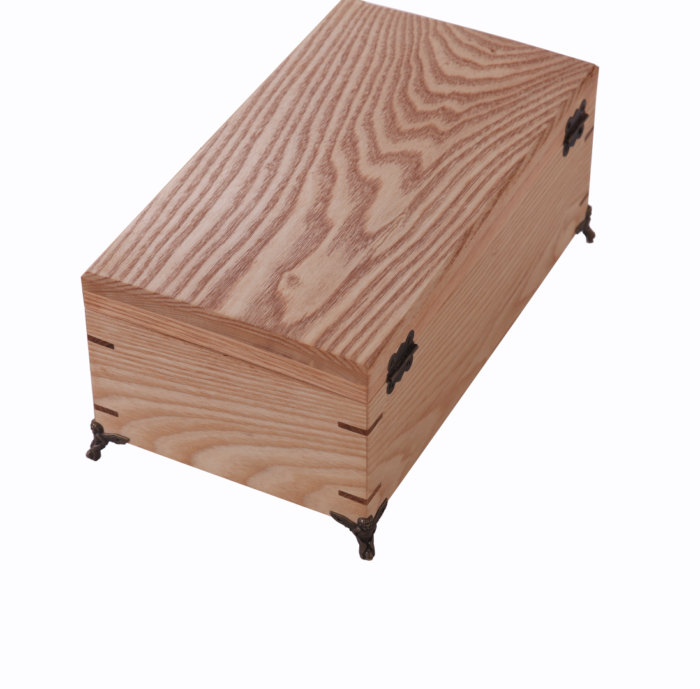 Beige Wooden Box - Plain with Metal Legs