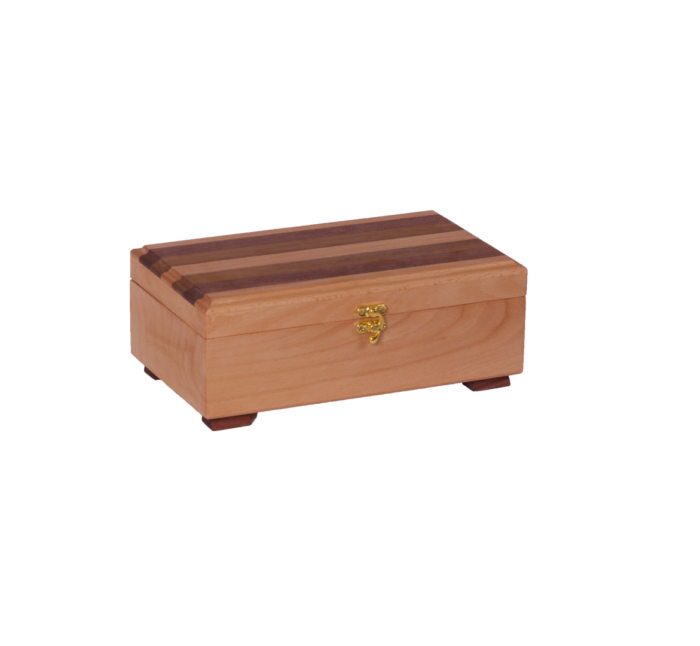 Wooden box - Multi color stripes