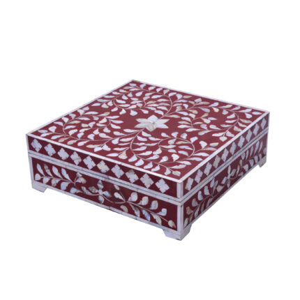 Mother Of Pearl Box - Red