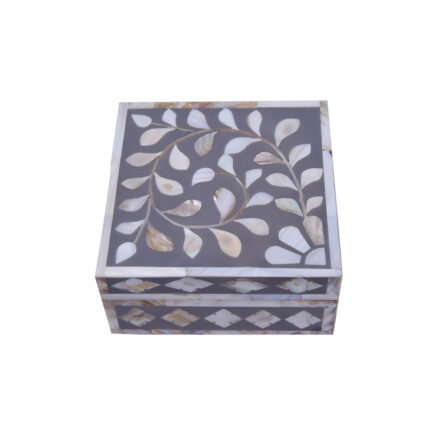 Mother Of Pearl Incense Box - Gray