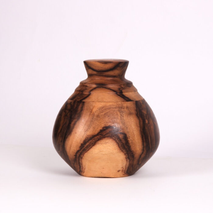 Pear-shaped Jar With Lid - Burnham wood