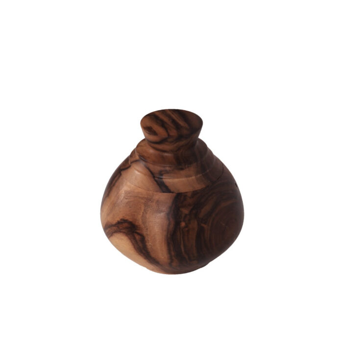 Pear-shaped Jar With Lid - Burnham wood