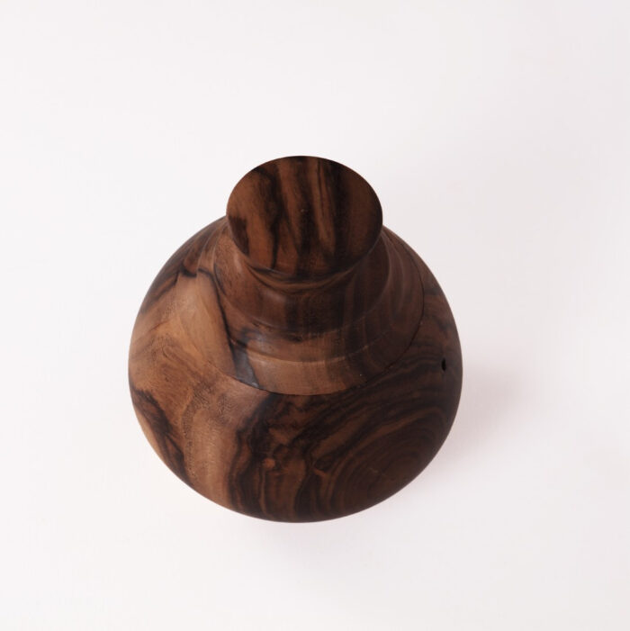 Pear-shaped Jar With Lid - Burnham wood