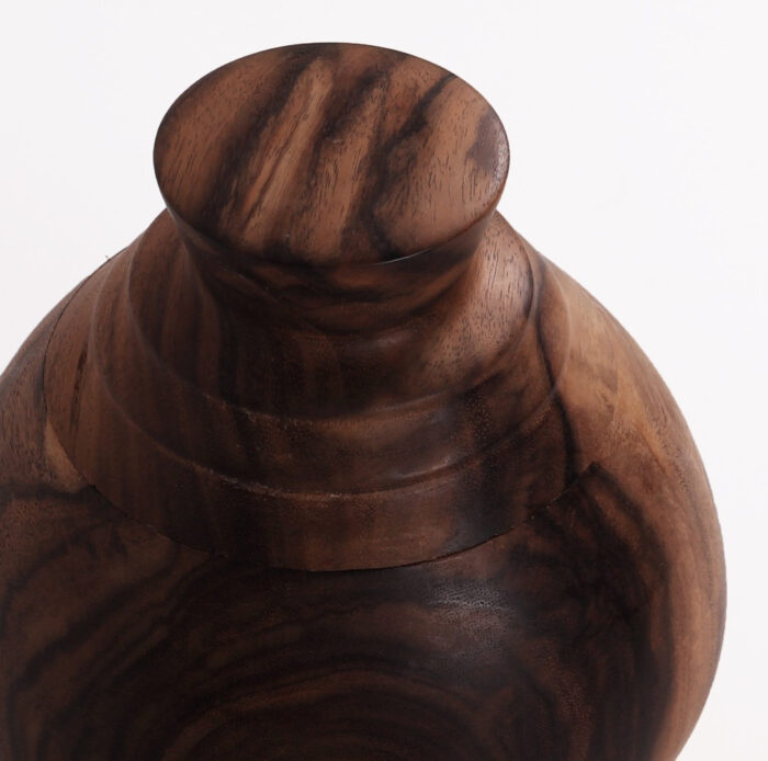 Pear-shaped Jar With Lid - Burnham wood