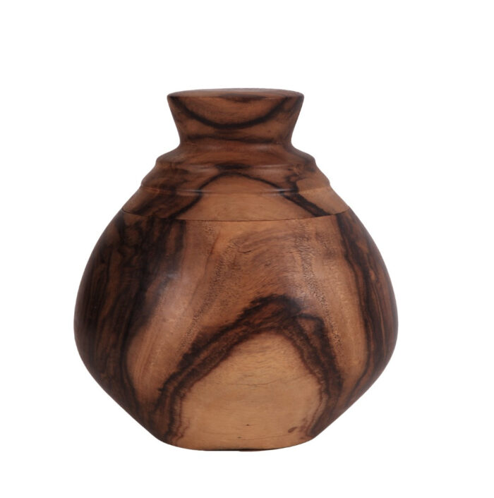 Pear-shaped Jar With Lid - Burnham wood