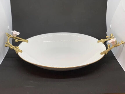 Serving Plate with Brass Handles