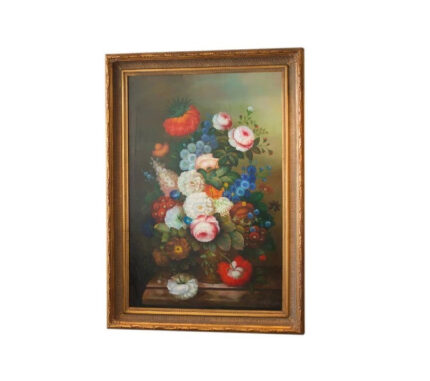 Vase Of Roses Oil Painting - French