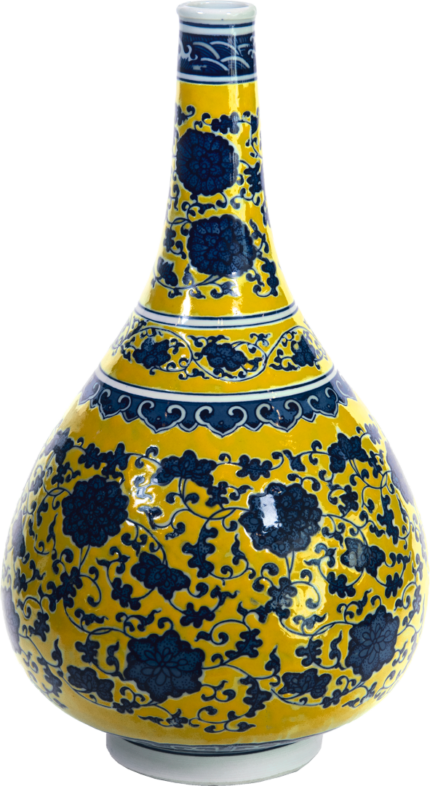 Japanese Vases - Blue/Yellow (2 pcs.)