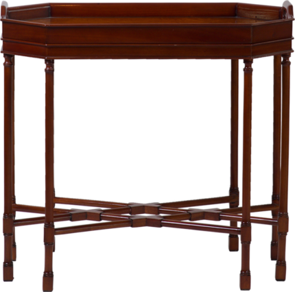 Classic Serve Table and Tray- Mahogany