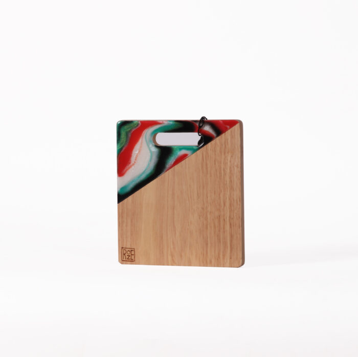 Square Platter - Rainbow Marble 2