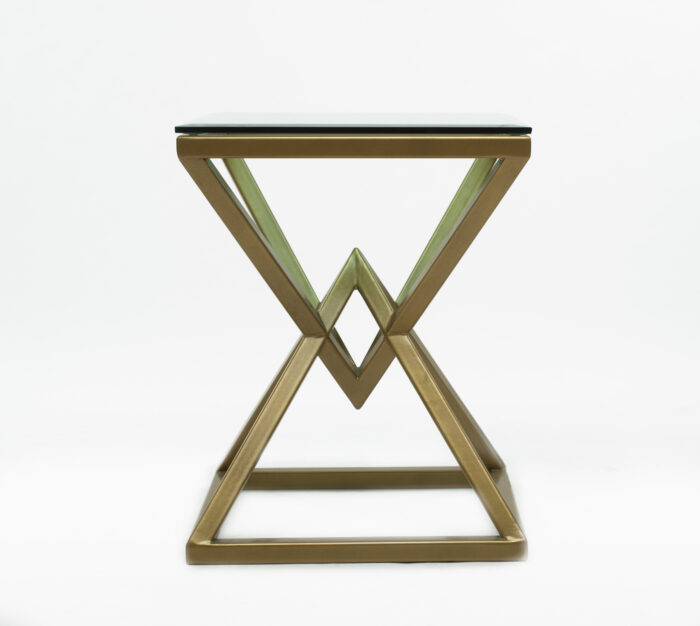 Diamond Shaped Table - Golden color