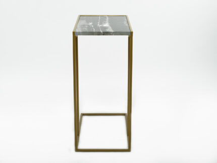 Sliding table with black marble