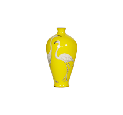 Flamingo Yellow Vases (Set of Two)