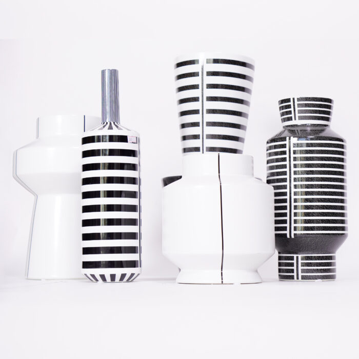 Vase Black and White (Set of 5)