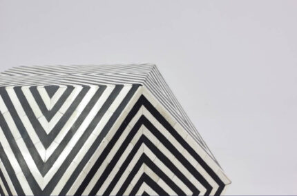 Octahedron black and white table