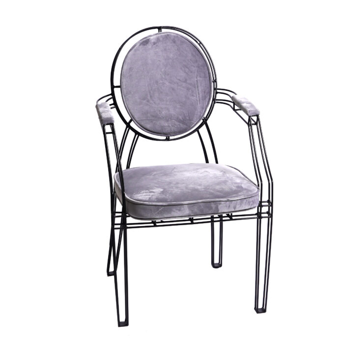 Oval Back Chair With arm (2 Color)