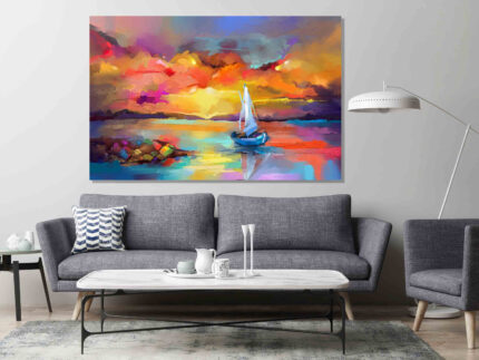 Sea Color Ship Painting