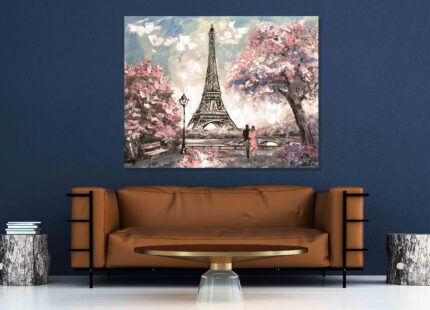 Eiffel Tower Spring Painting