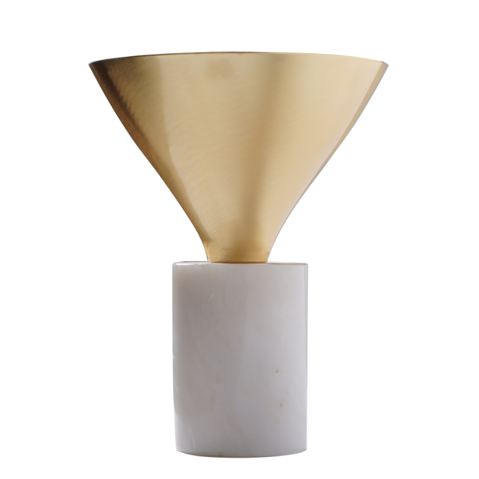 Koli Vase White Marble & Gold