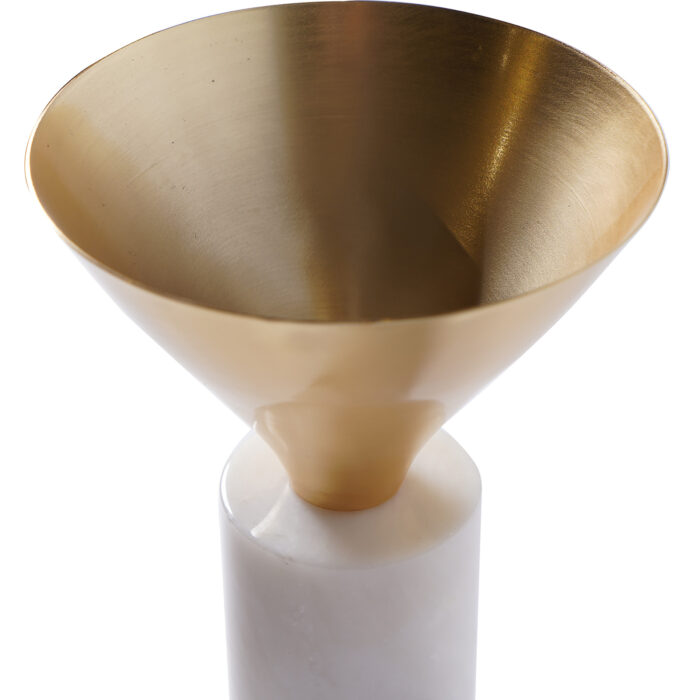 Koli Vase White Marble & Gold