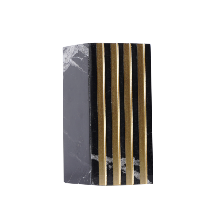 Recto Vase Black Marble