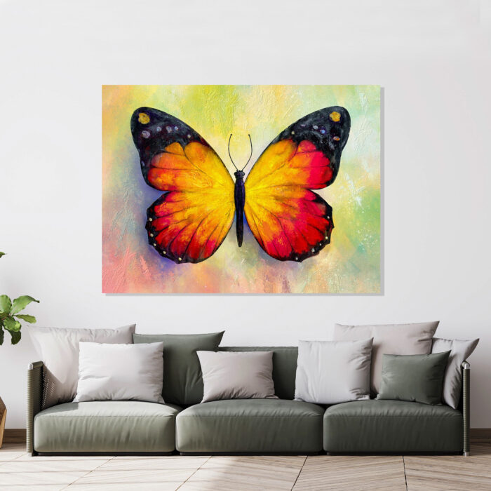 Orange Butterfly Painting 3