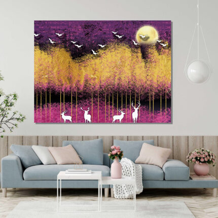 Stag and tree painting 2