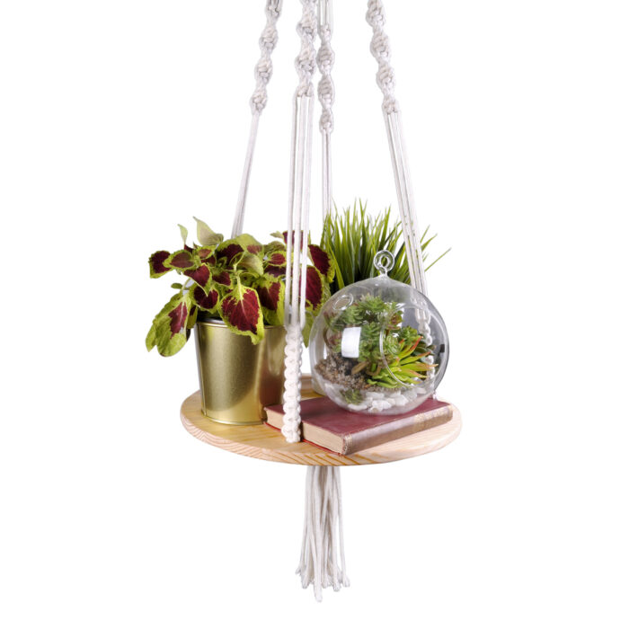 Macrame Shelf Hanging Planter