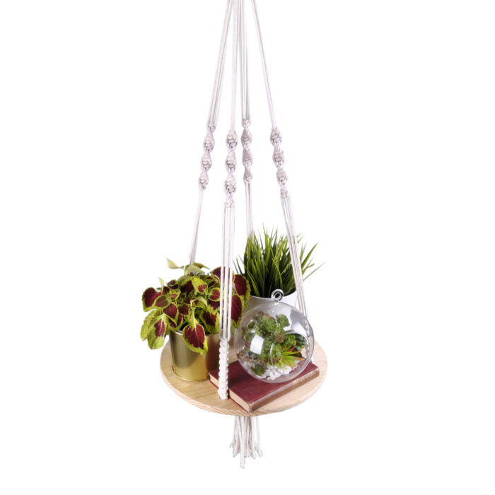 Macrame Shelf Hanging Planter