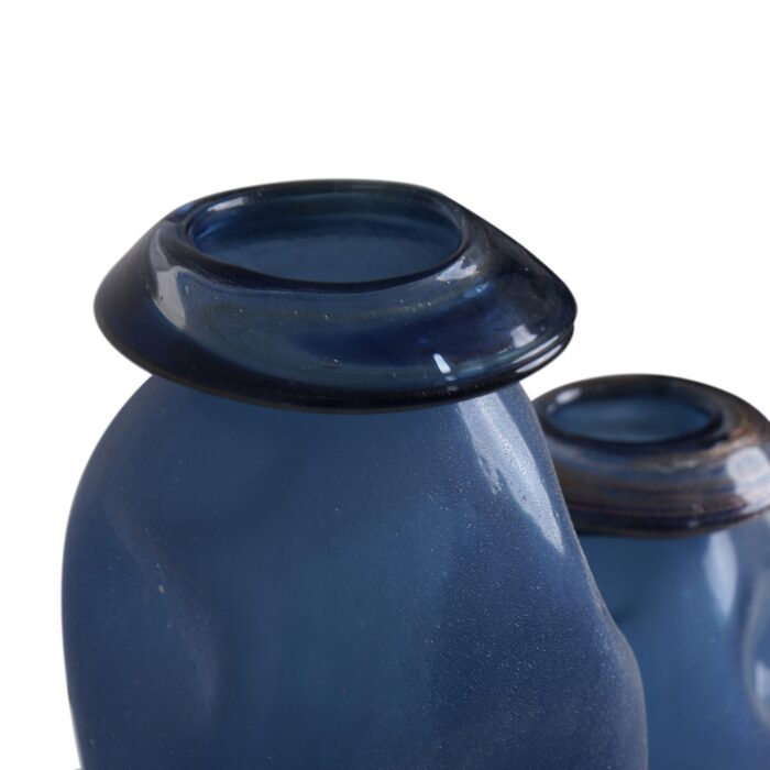 A blue colored glass vase ( set of 2 )