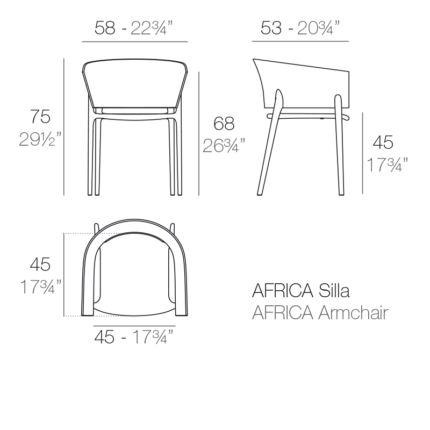 Africa Armchair - Ecru Color