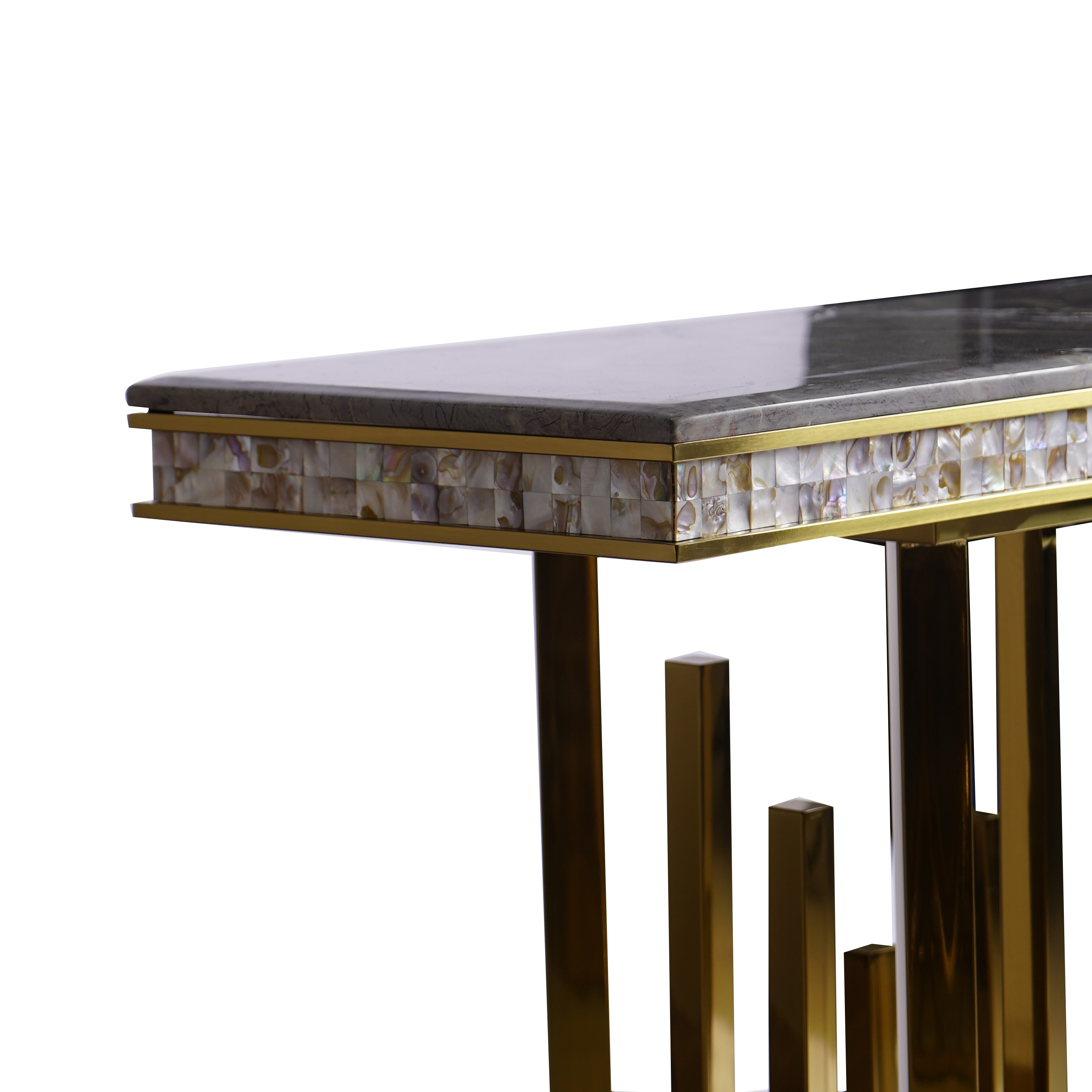 console with marble surface