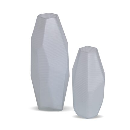 dark white glass vase ( set of 2 )