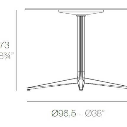 Faz 4 legs Square table - Black color