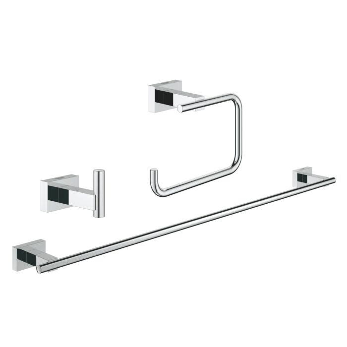 GROHE 3in1 Essentials Cube Bathroom Accessory Set