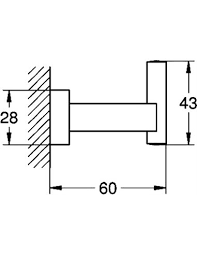 GROHE Essentials Cube Robe Hook