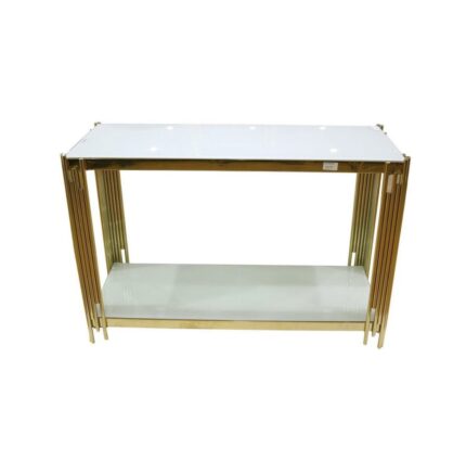 Hallway table gold stainless steel leg