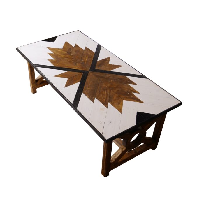 Center table brown and white colors