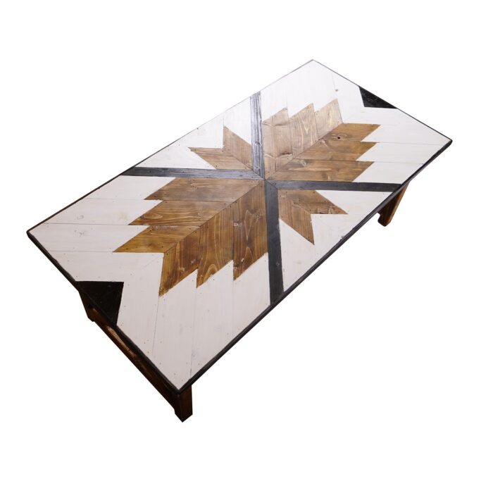 Center table brown and white colors