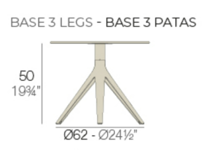 Mari-sol Round top table - 65009 + 66101