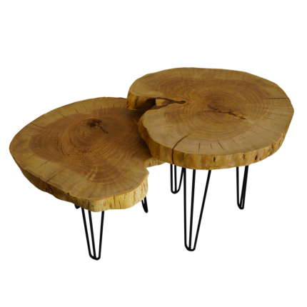 natural wood tables ( set of 2 )