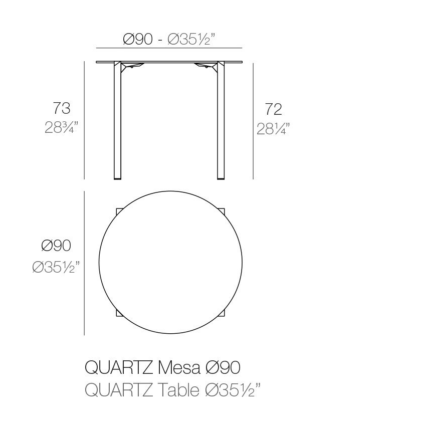 Quartz Table - black color