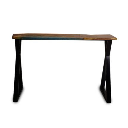 Side service table of natural wood