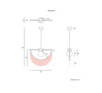 ( Single ) Deep red fringes wink pendant light