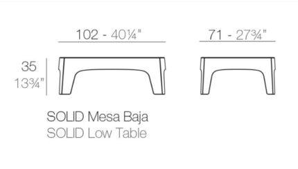 Solid Coffee Table - Ecru color