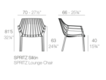 Spritz Lounge chair - Bronze Color