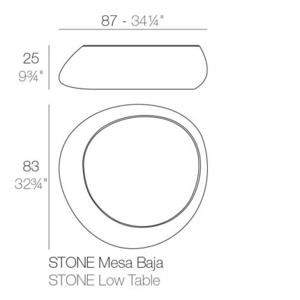 Stone Coffee Table Ecru Color