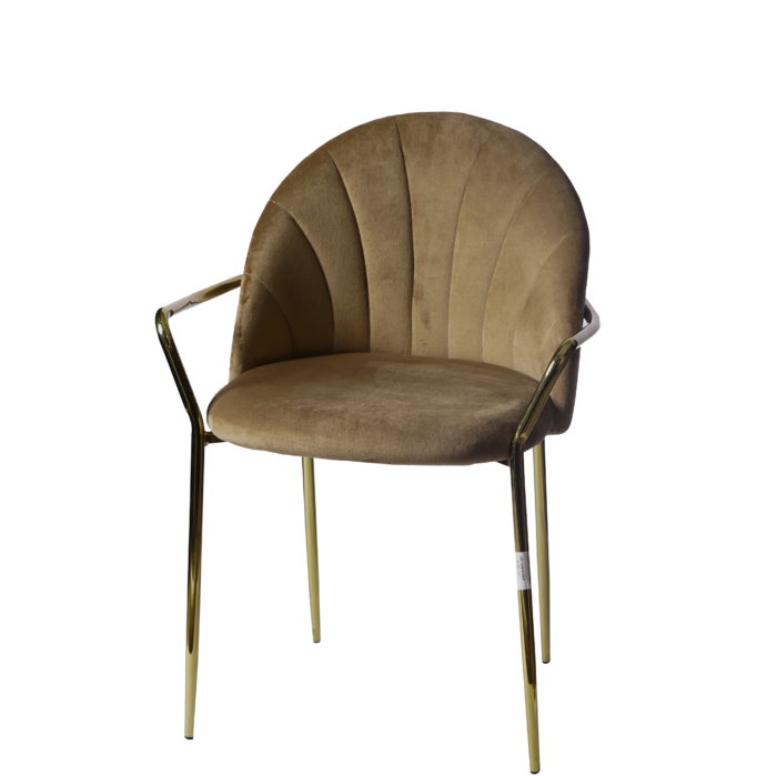 velvet chair with golden arm ( 3 color)