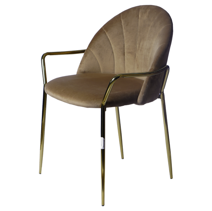 velvet chair with golden arm ( 3 color)