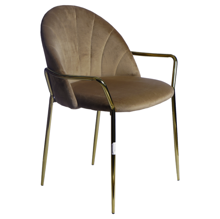 velvet chair with golden arm ( 3 color)